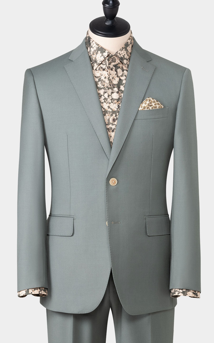 Light Green Business Suit Side - Custom Tailored Fit