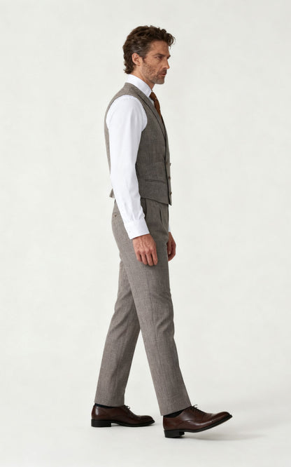 couture vest Wool Linen Silk Blend Vest Premium Tailoring