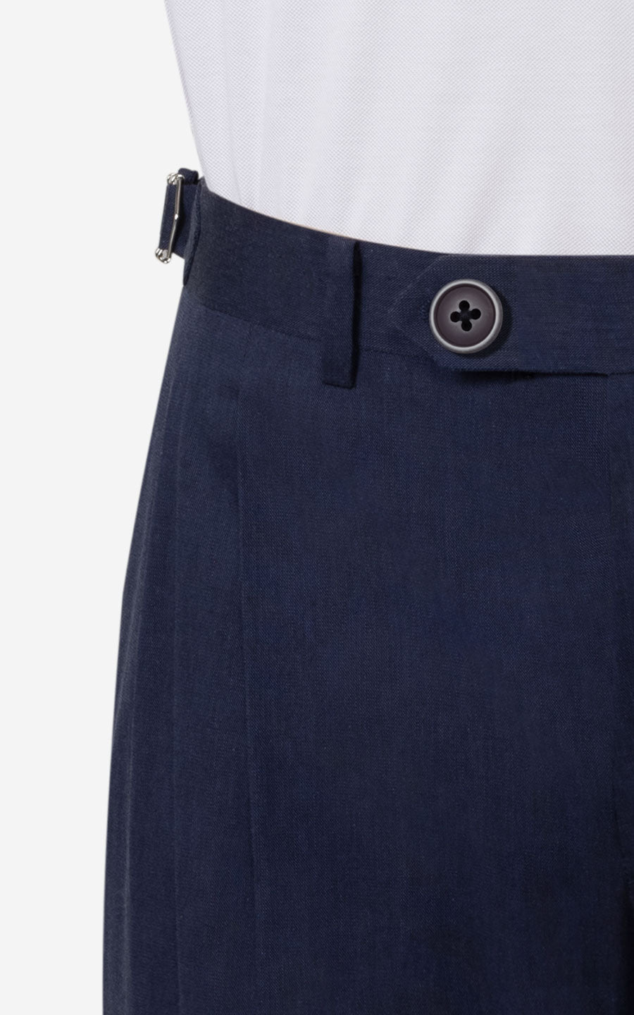 Tailored Navy Flannel Pants - Tailored Relaxed Fit