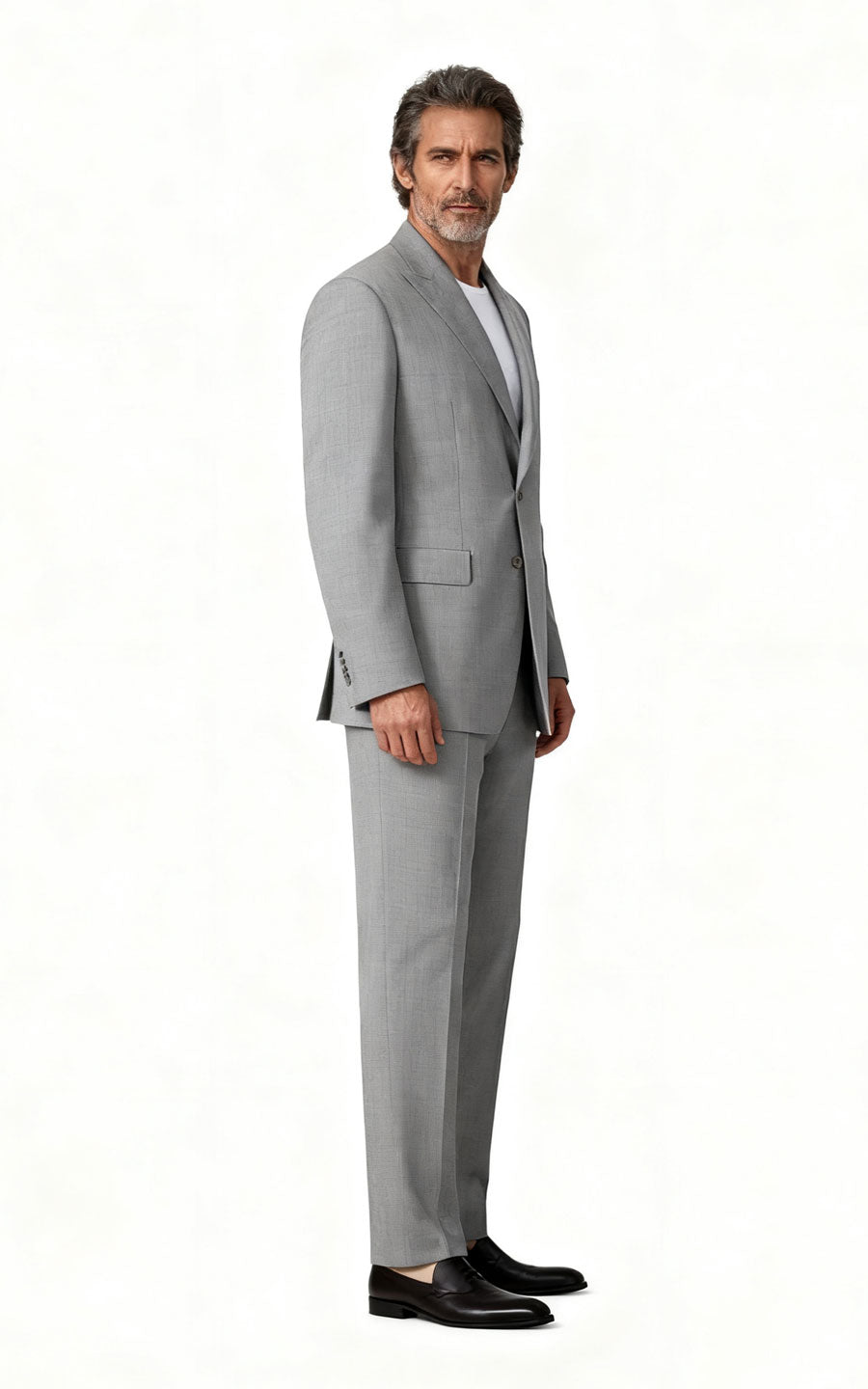 Custom Grey Washable Stretch Business Suit - Tailored