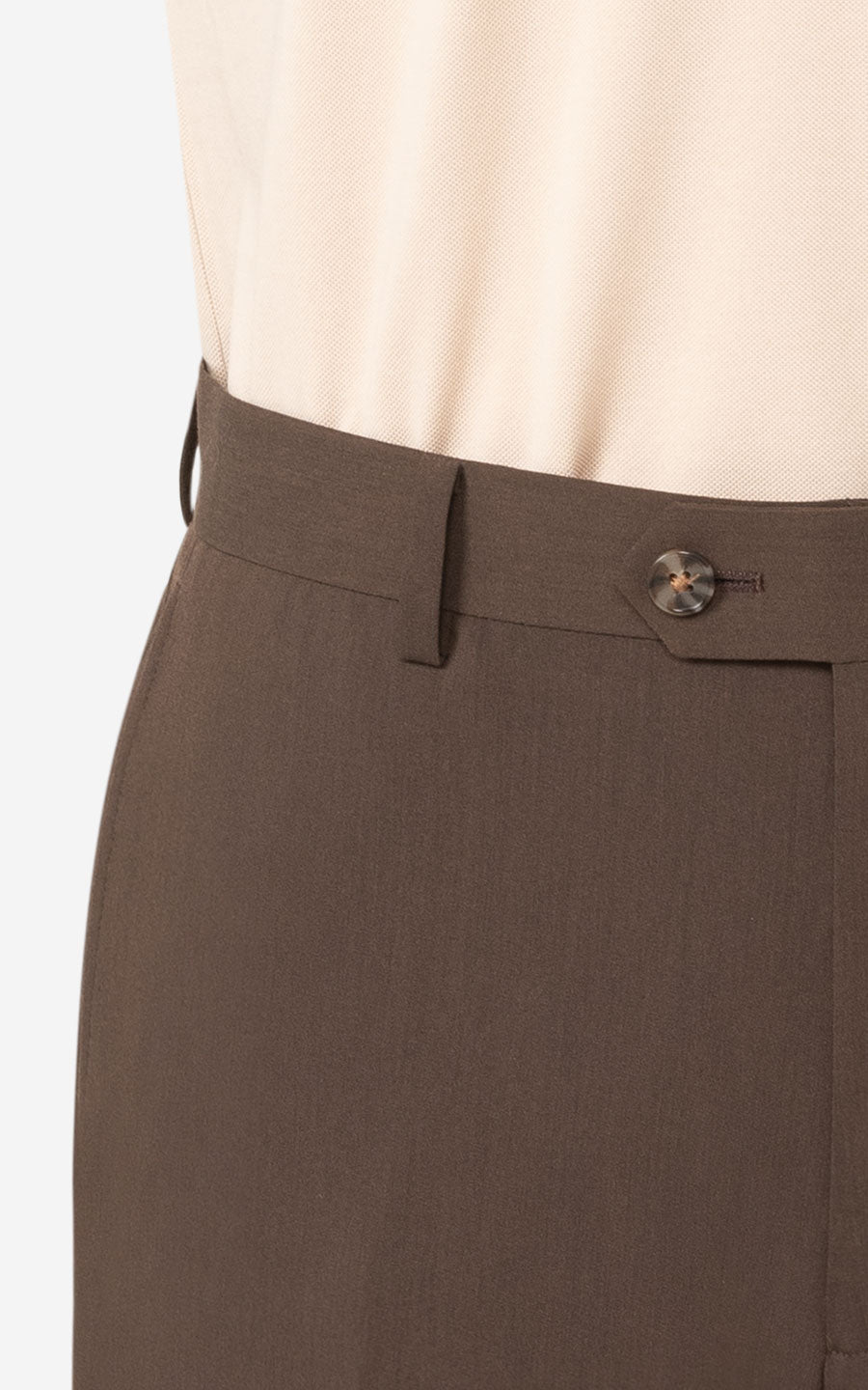 Custom Brown Wrinkle-Free Pants - Custom Suit