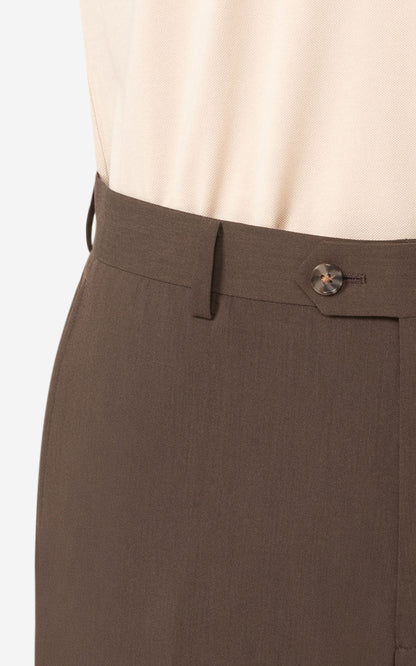 Custom Brown Wrinkle-Free Pants - Custom Suit