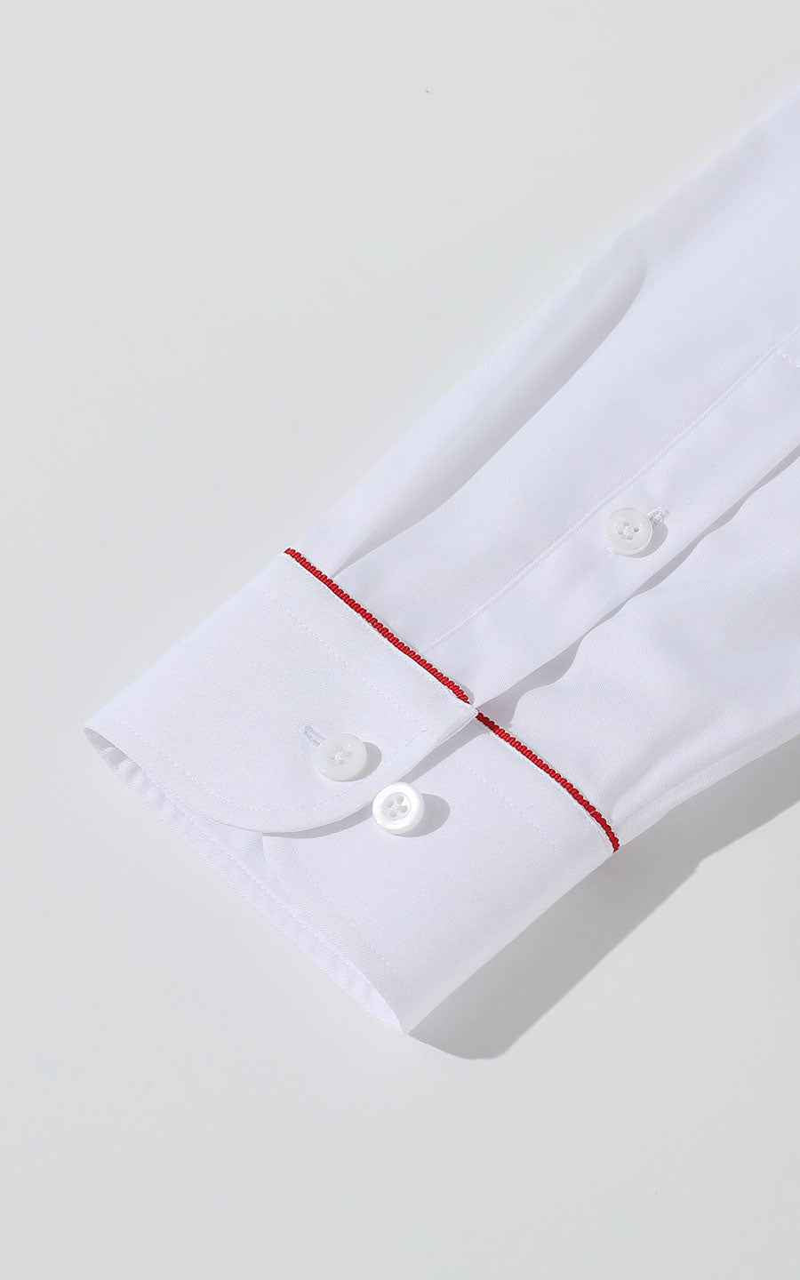 WIAI Men's Custom Embroidered White Dress Shirt