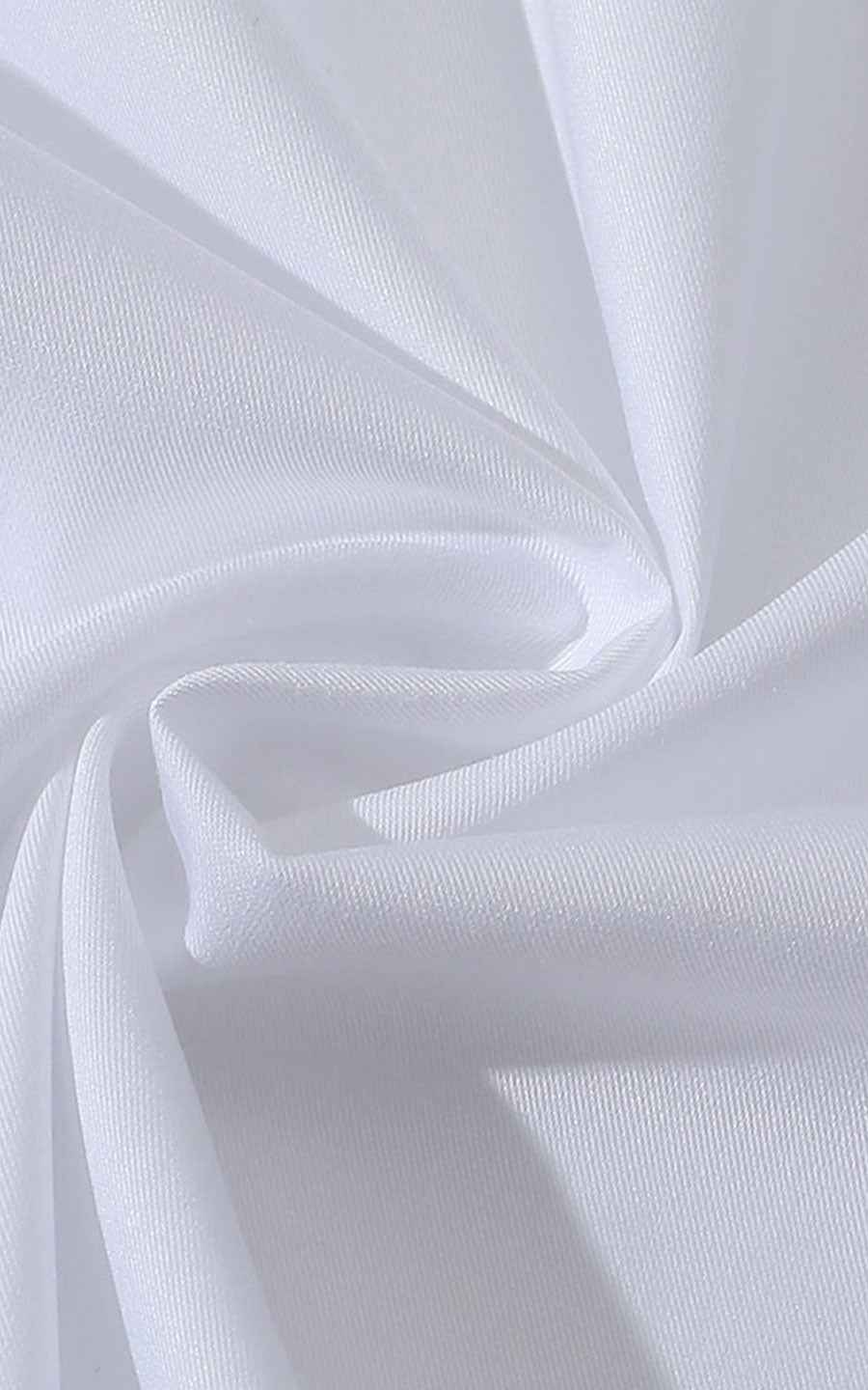 Custom White Long Sleeve Shirt - Embroidered Collar