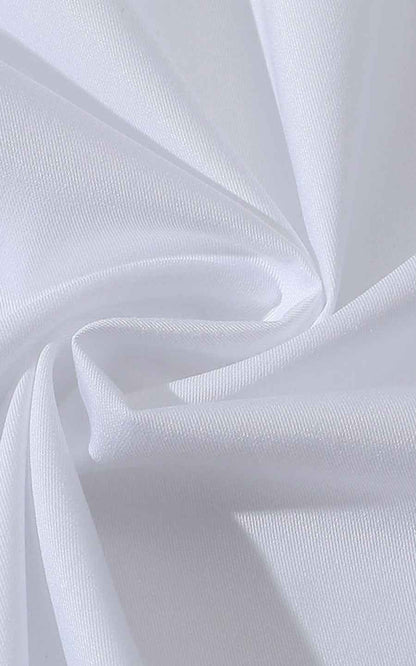 Custom White Long Sleeve Shirt - Embroidered Collar