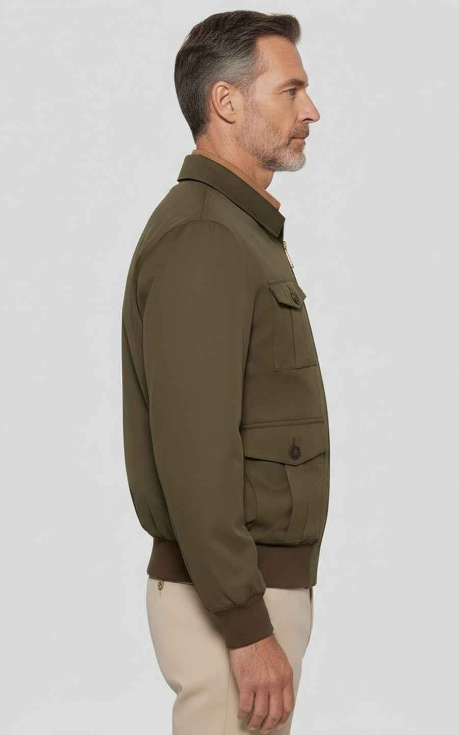Tailored Green Utility Jacket Men Premium Casual Outerwear