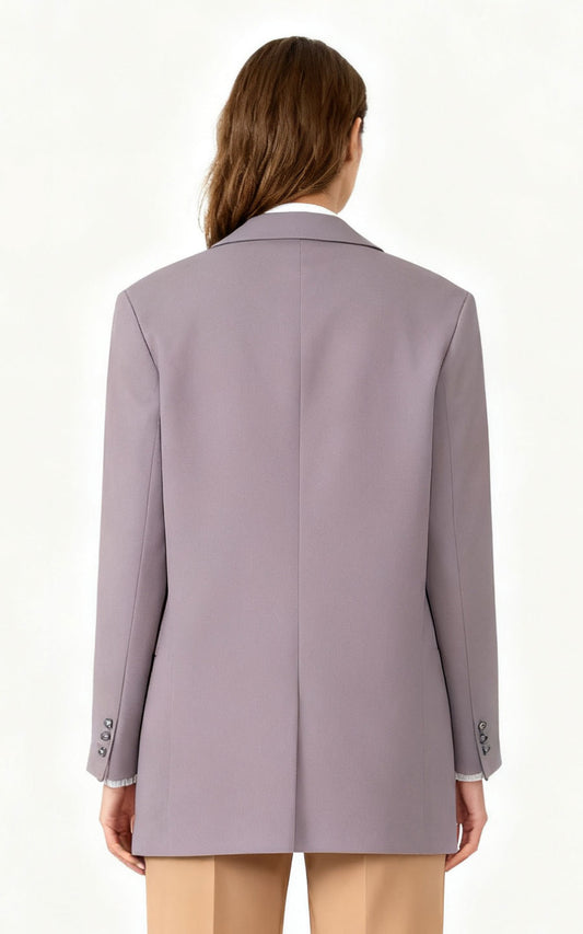 Classic Gray Business Blazer - Tailored Professional Jacket