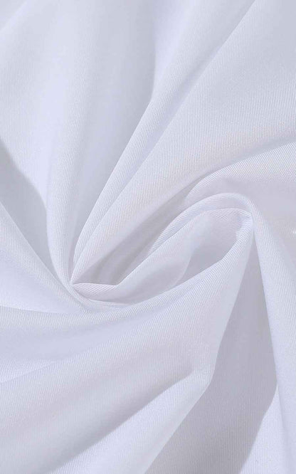 Custom White Dress Shirt - Black Buttons | Men's Tailored