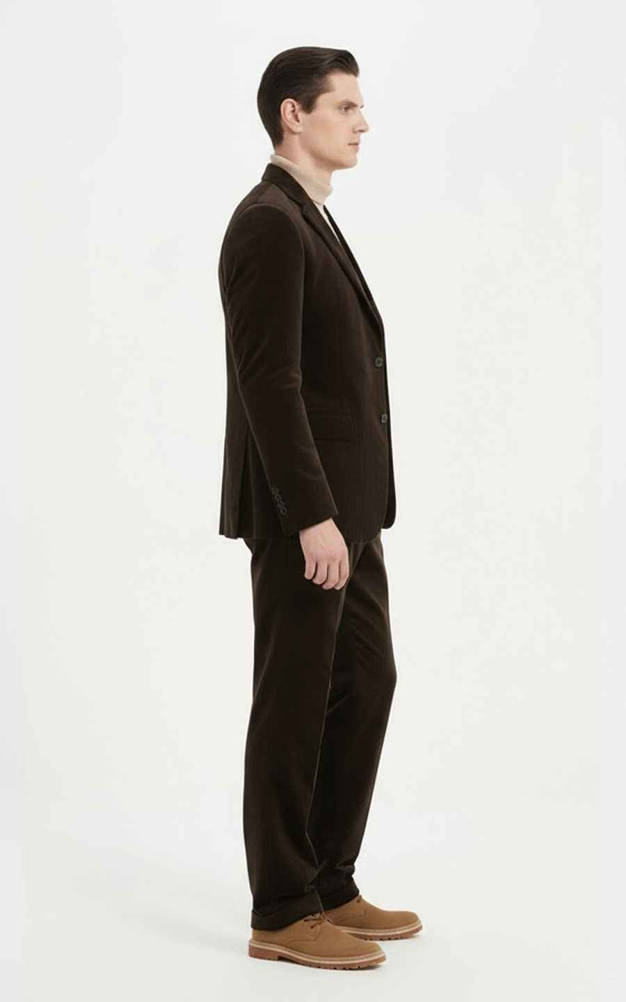 Men's Black Velvet Suit - Slim Fit Blazer & Pants