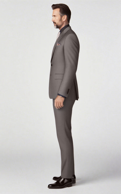 Light Brown Twill Wedding Suit - Tailor Made