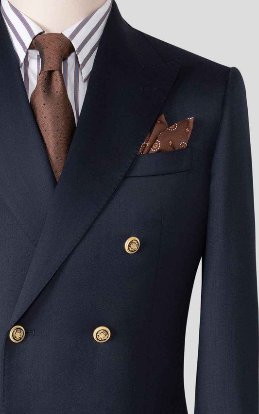 WIAI Premium Navy Wool Business Suit - Custom Tailored