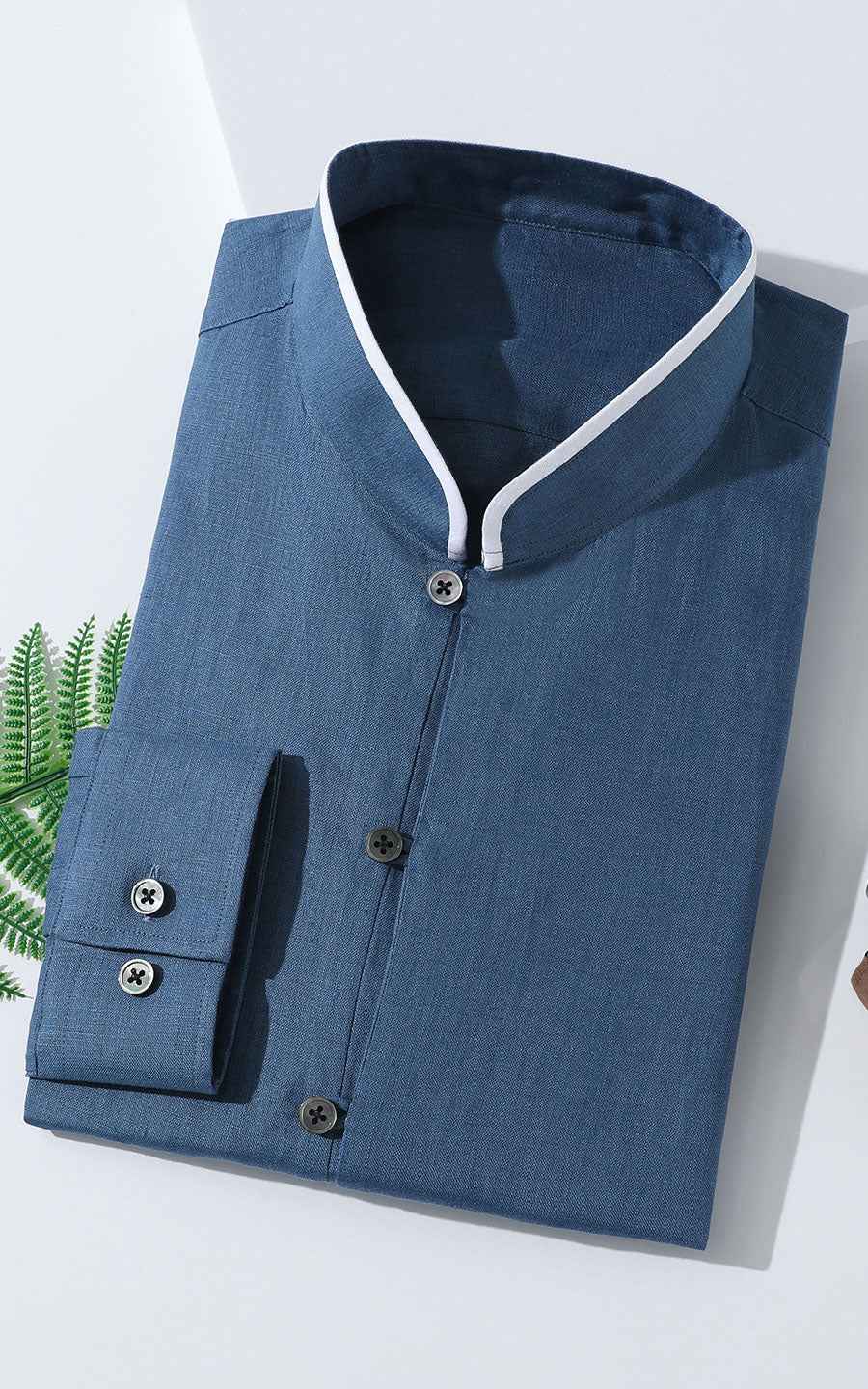 Men's Shirts Linen Casual Shirt - Ukiyo-e Textured Design