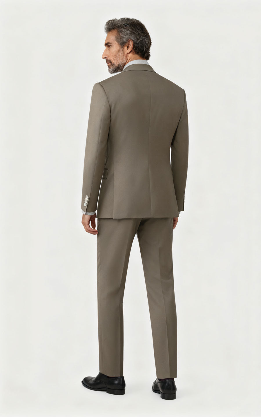 Tailored Online Suit Dark gray-brown twill suit