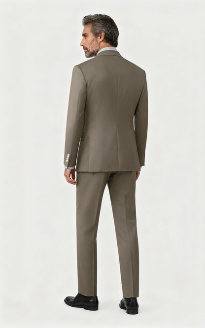 Tailored Online Suit Dark gray-brown twill suit