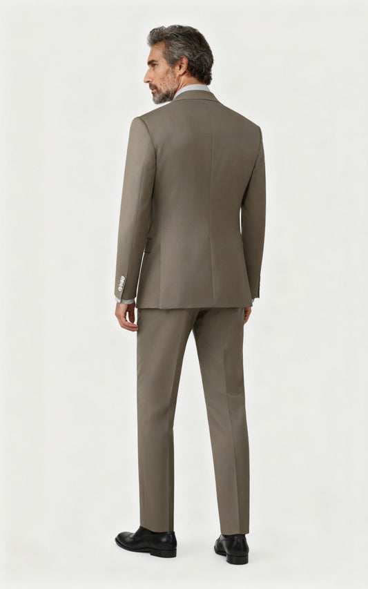Tailored Online Suit Dark gray-brown twill suit