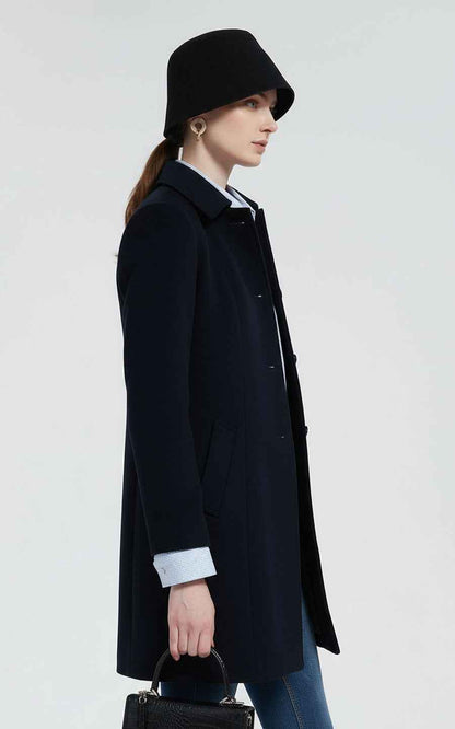 Black Customized Windbreaker Women's Long Jacket Coat