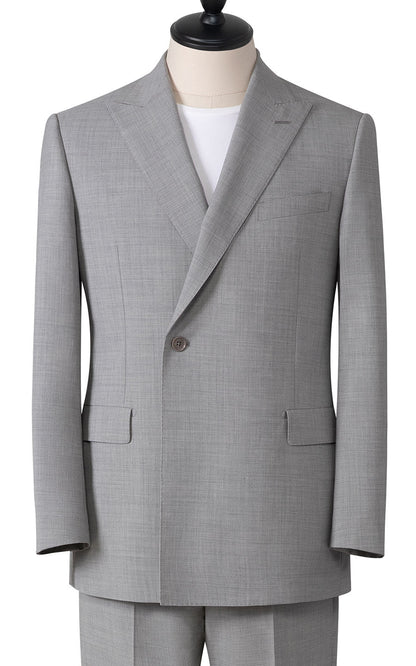 Man wearing grey washable stretch custom business suit