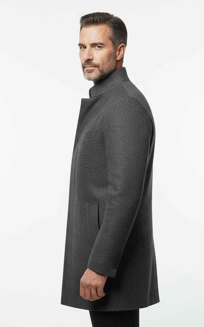 Men's premium grey custom autumn/winter casual overcoat
