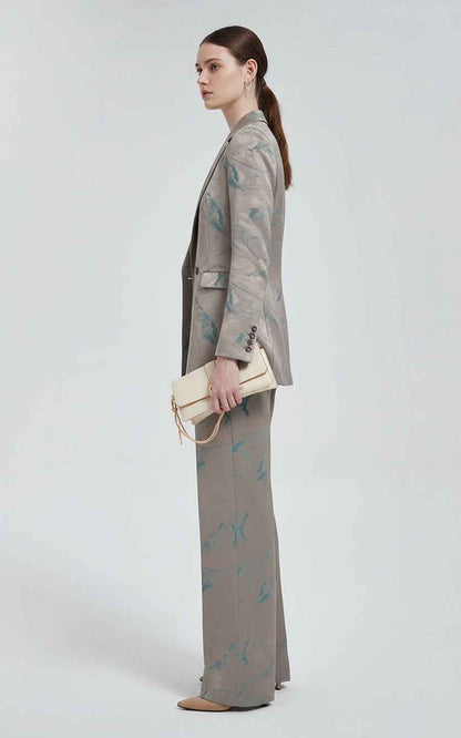 Women's Blazer Set Pastel Camo Trouser Suit