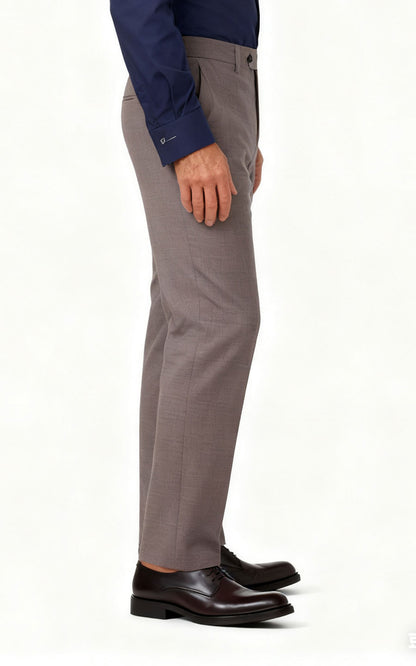 Light Brown Stretch Suit Pants - Premium Quality