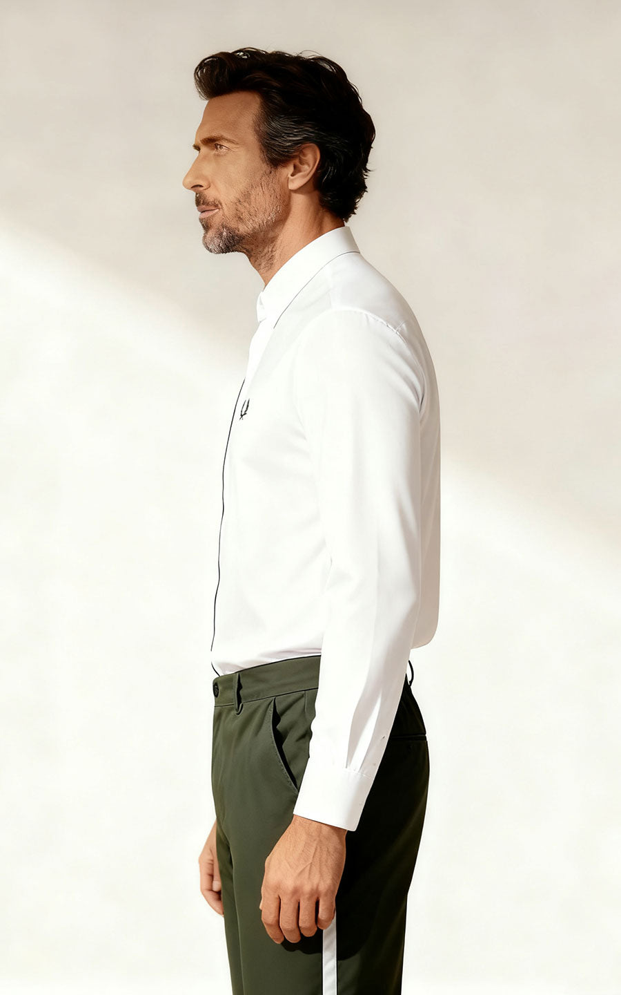Custom White Shirt with Logo - Men's Tailored Fit