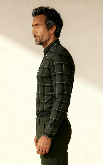 Custom Morandi Gray Men's Casual Dress Shirt