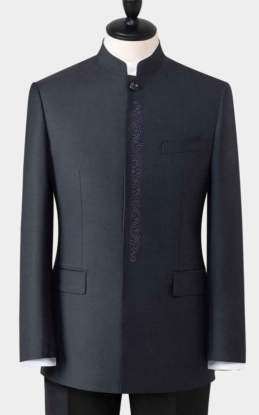 Custom Chinese Wedding Suit - Embroidered Men's Formal Tuxedo