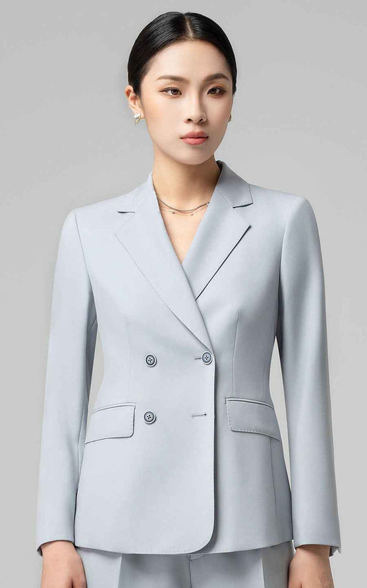 Women's Light Blue Professional Business Suit Set