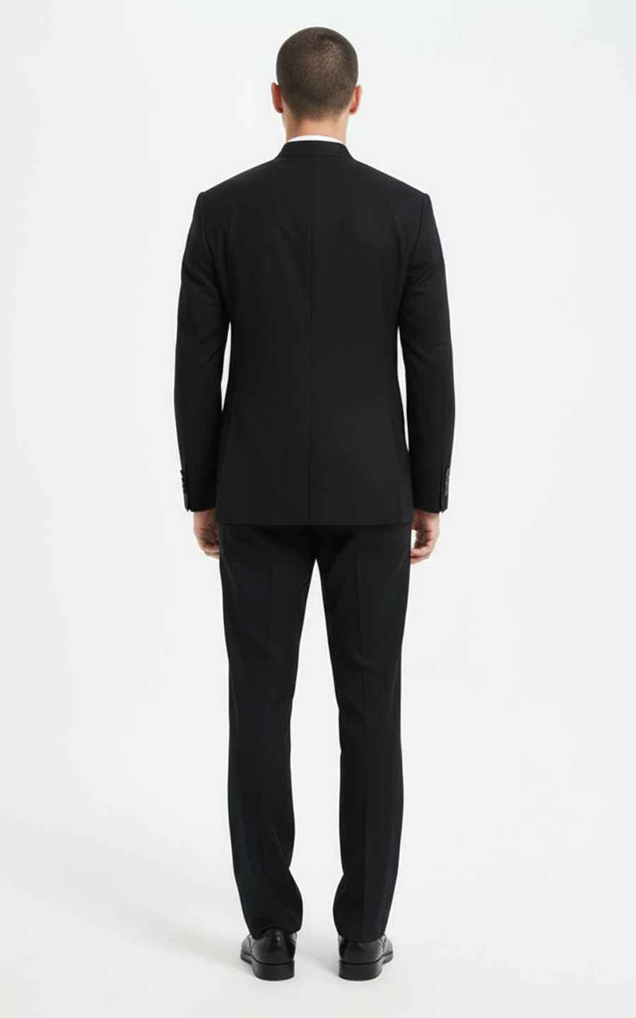 Men's Black Chinese Formal Suit - Mandarin Collar Traditional Set