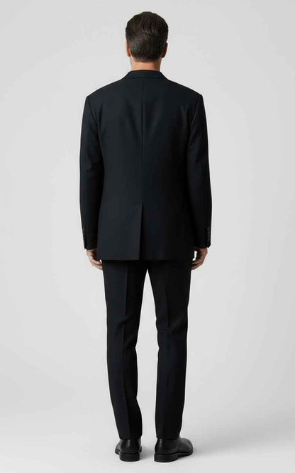 Double Breasted Navy Custom Suit Men Wedding Business Set