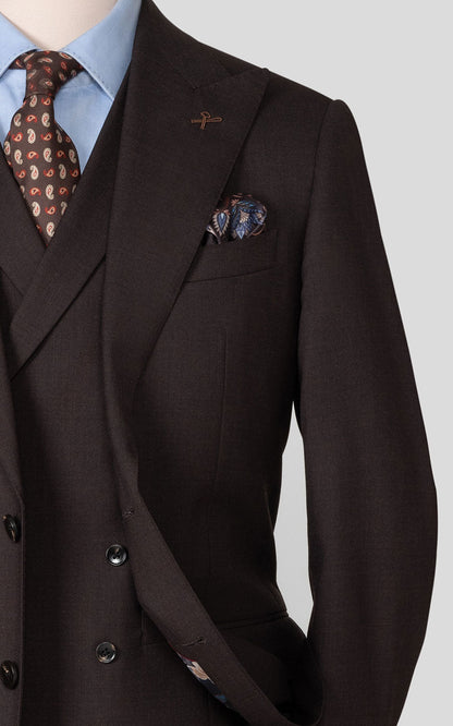 Custom tailored brown twill suit bespoke menswear