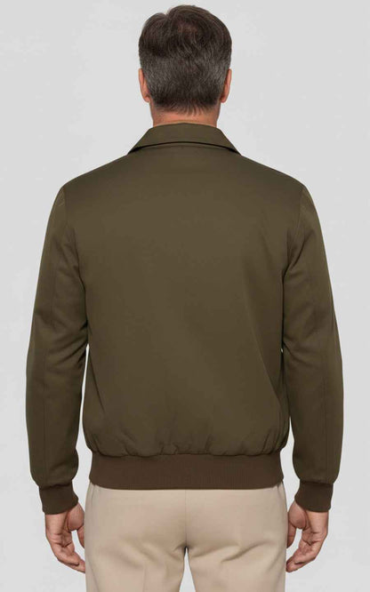 Tailored Green Utility Jacket Men Premium Casual Outerwear