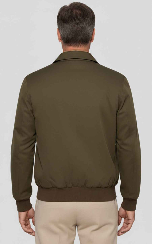Tailored Green Utility Jacket Men Premium Casual Outerwear
