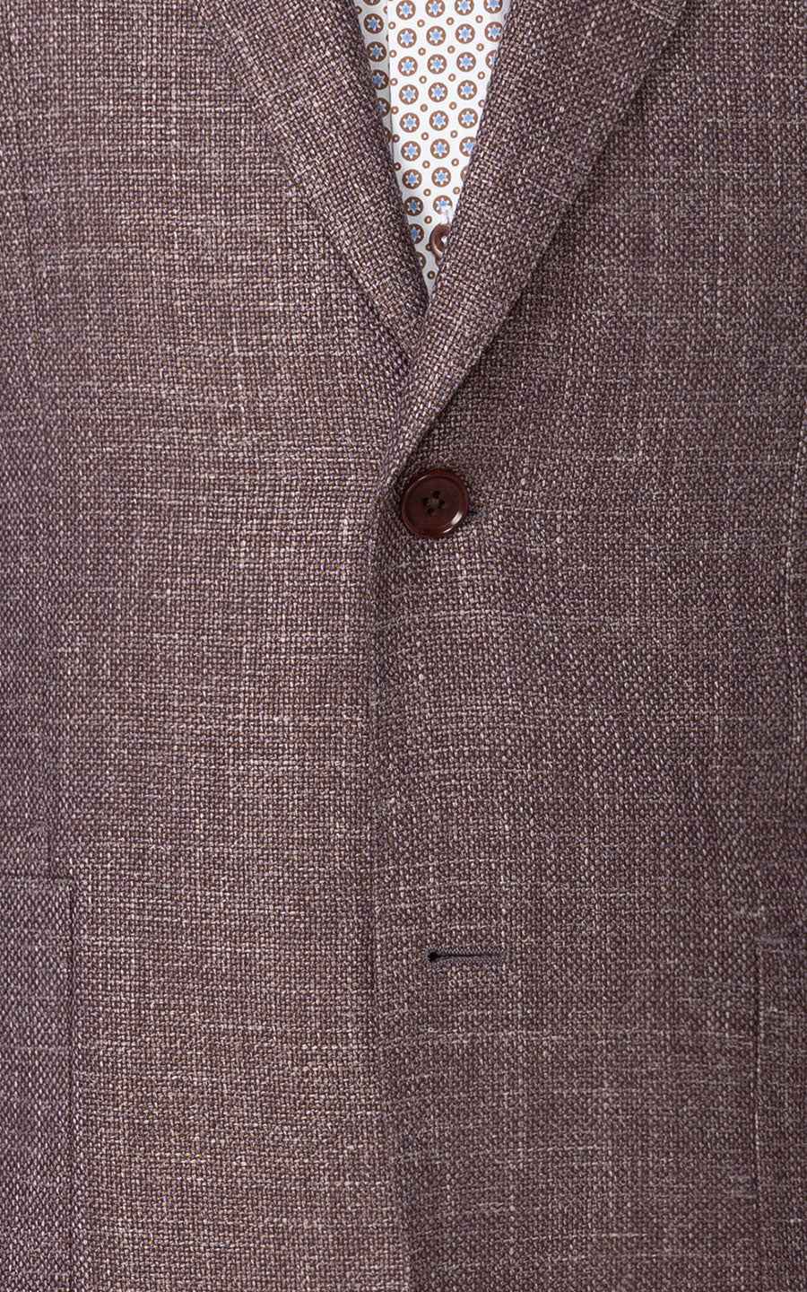 Suit Custom Dark Brown Wool Textured Men's Casual Suit
