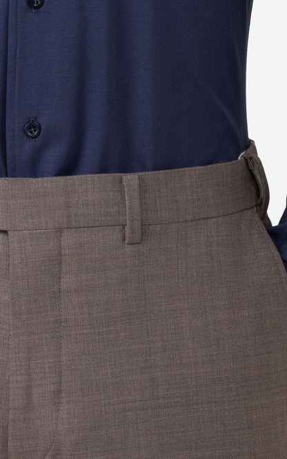 Light Brown Stretch Fabric - Premium Suit Pants Detail