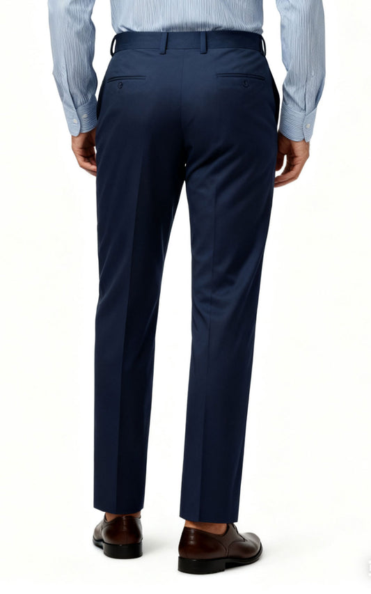 Light Blue Twill Wool Men's Suit Pants - Custom Fit