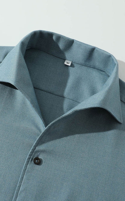 Celadon modal shirt detail - men's premium tailored