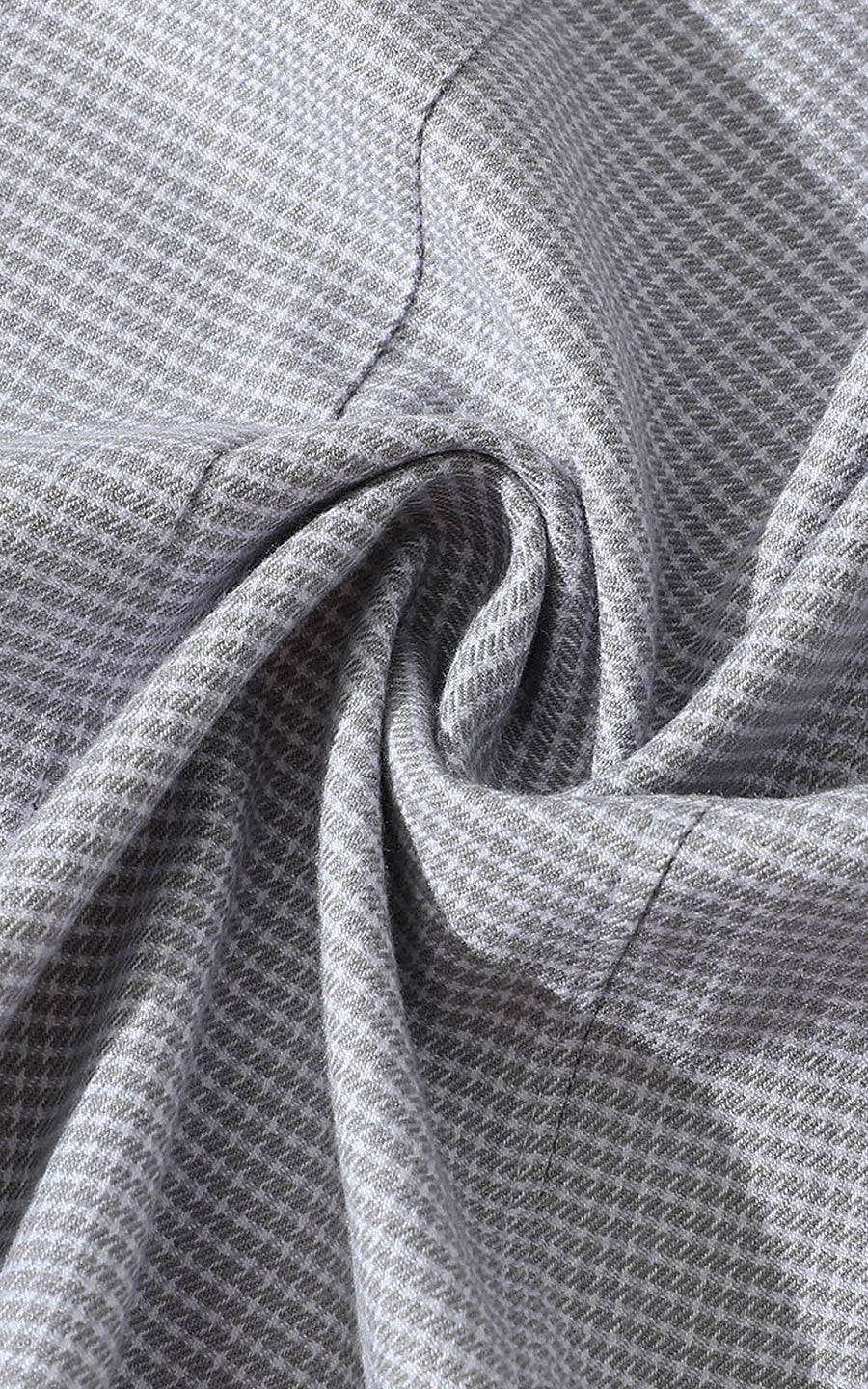 Premium celadon shirt detail - wool twill weave