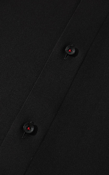 Men's black twill shirt - premium tailored dress style