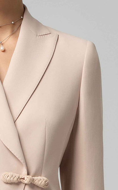 Elegant Beige Women's Business Suit Set