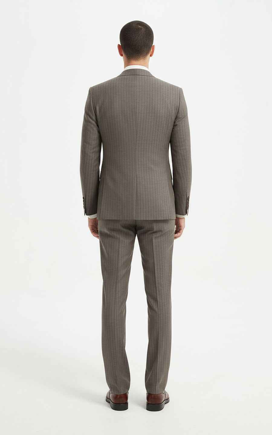 Men's Grey Suit Slim Fit Business Formal Classic