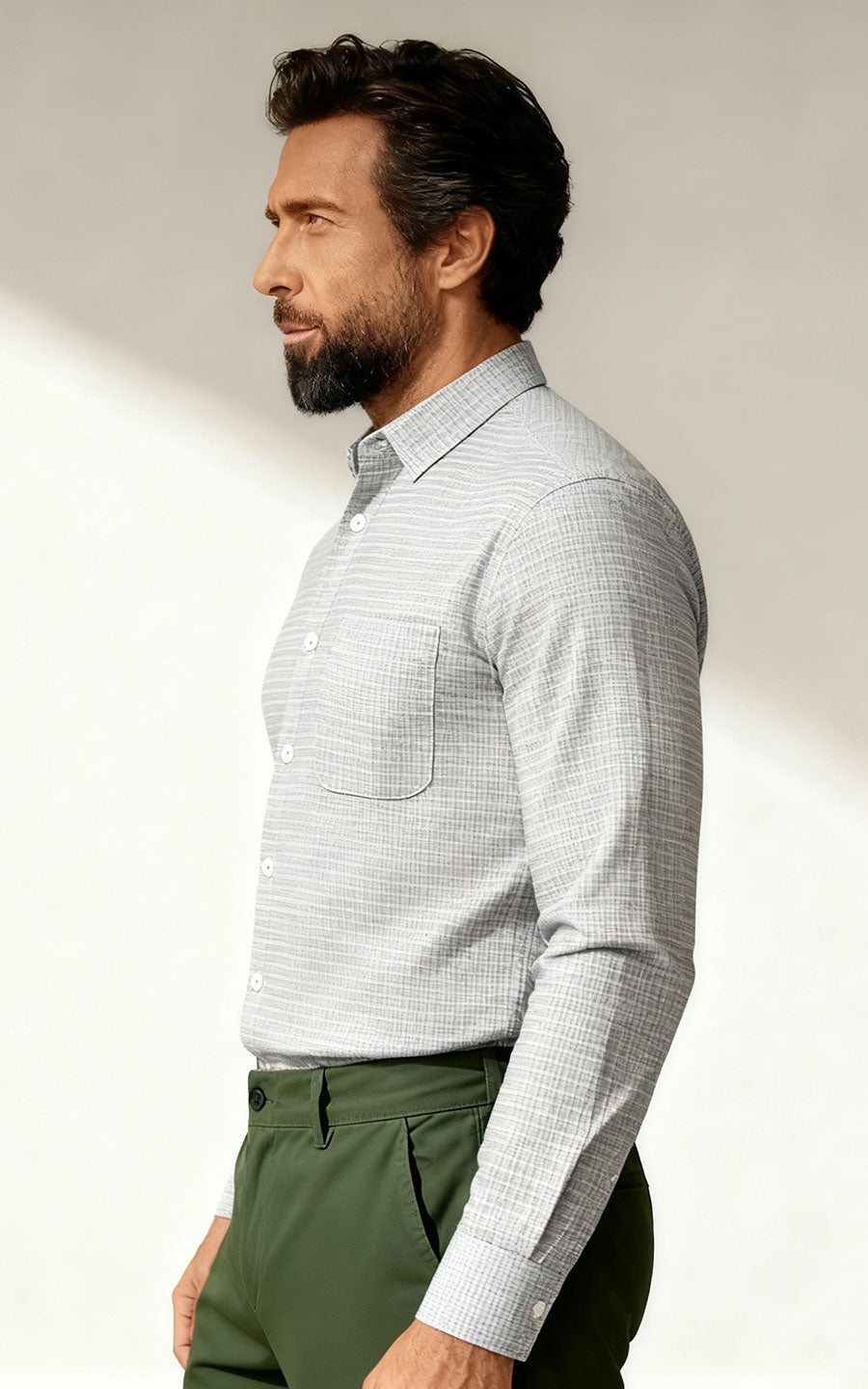 Premium Celadon Glaze Men's Dress Shirt - Custom Fit