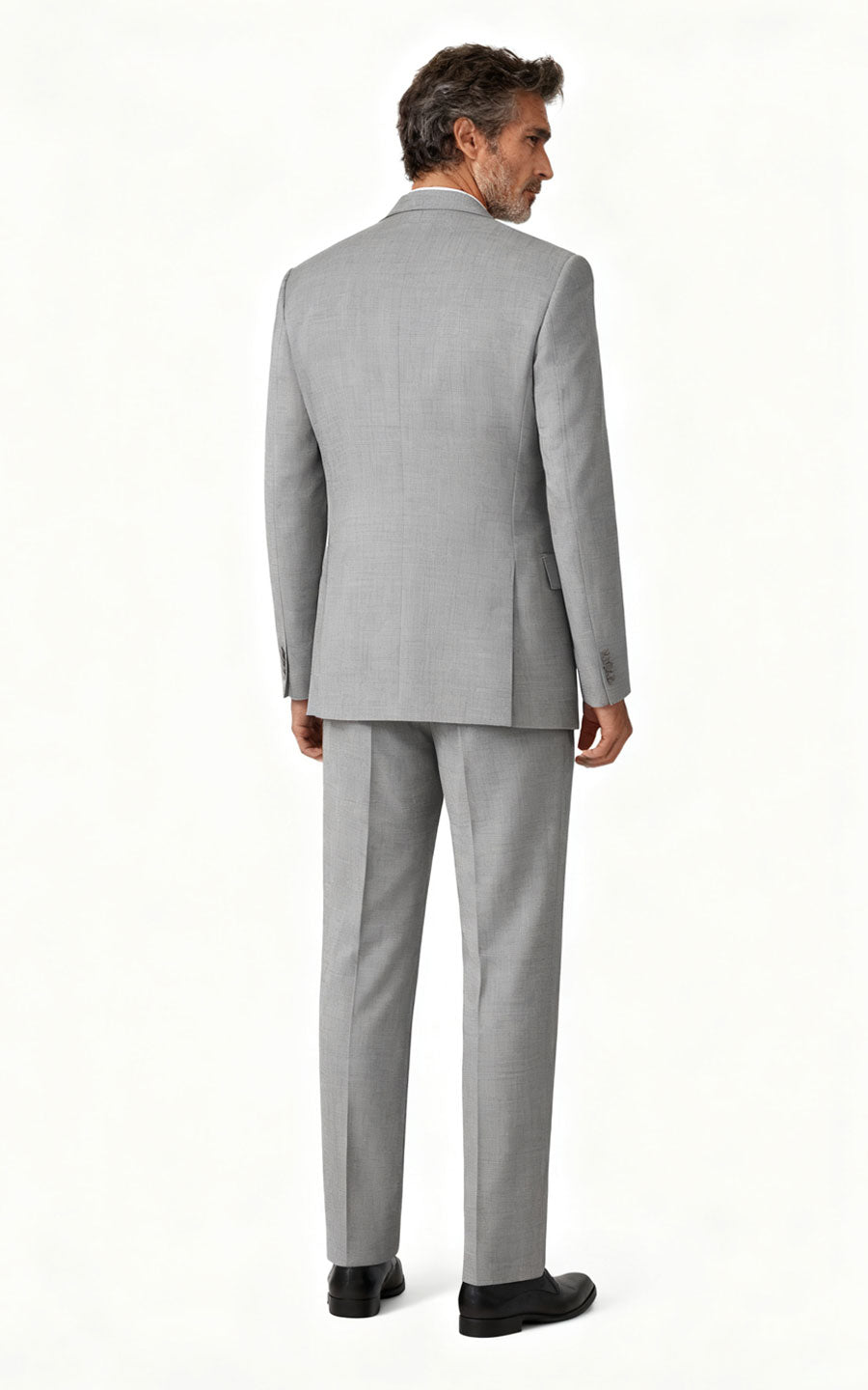 Custom Grey Washable Stretch Business Suit - Tailored