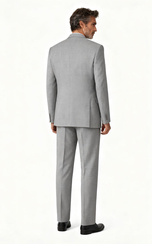 Custom Grey Washable Stretch Business Suit - Tailored