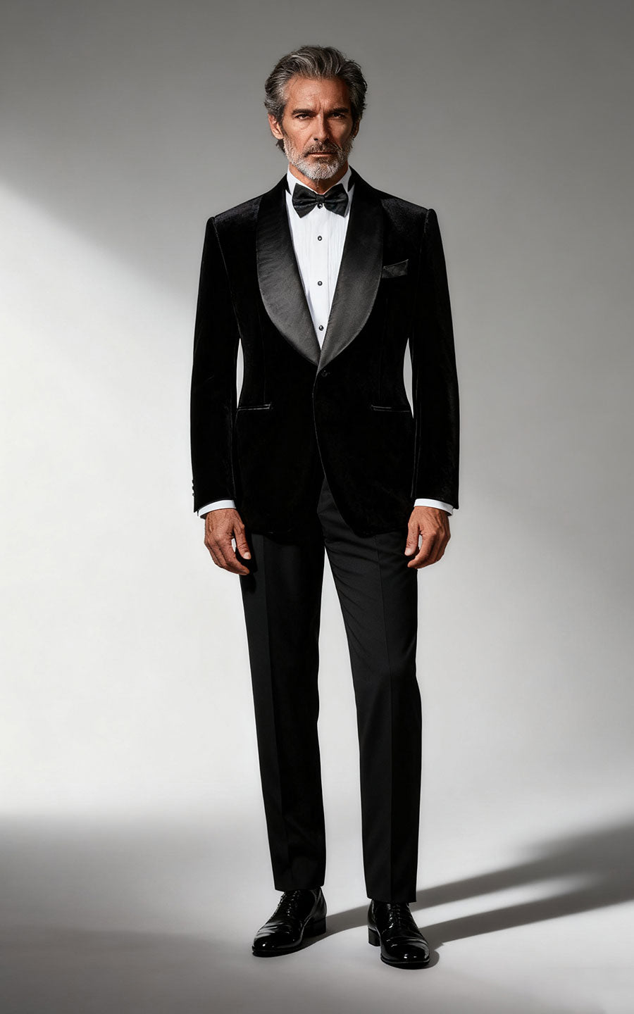 Black Velvet Custom Tuxedo - Elegant Formal Wear