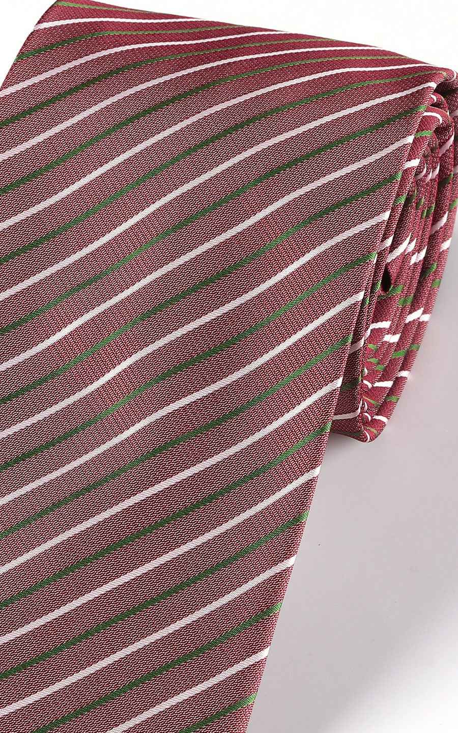 Burgundy striped silk fabric texture - tie detail
