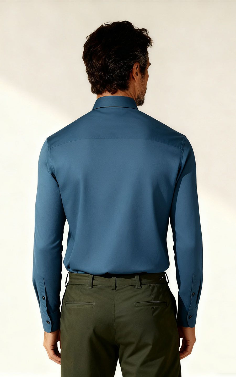 Deep Sea Blue Sailor Men's Dress Shirt - Business Casual