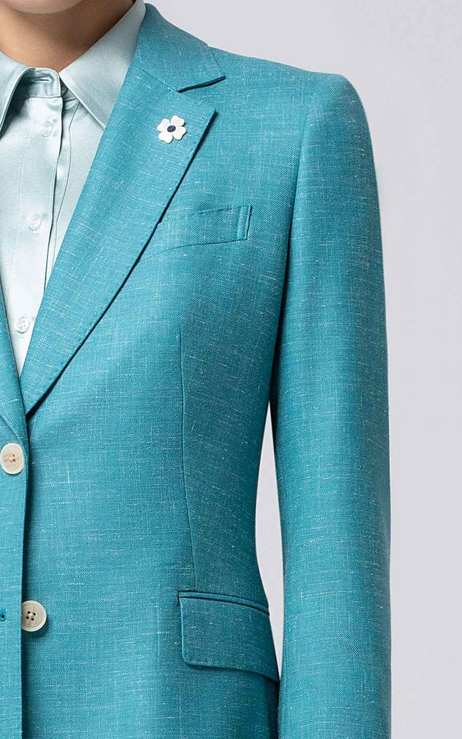 Women's Turquoise Business Suit - Professional Blazer Set