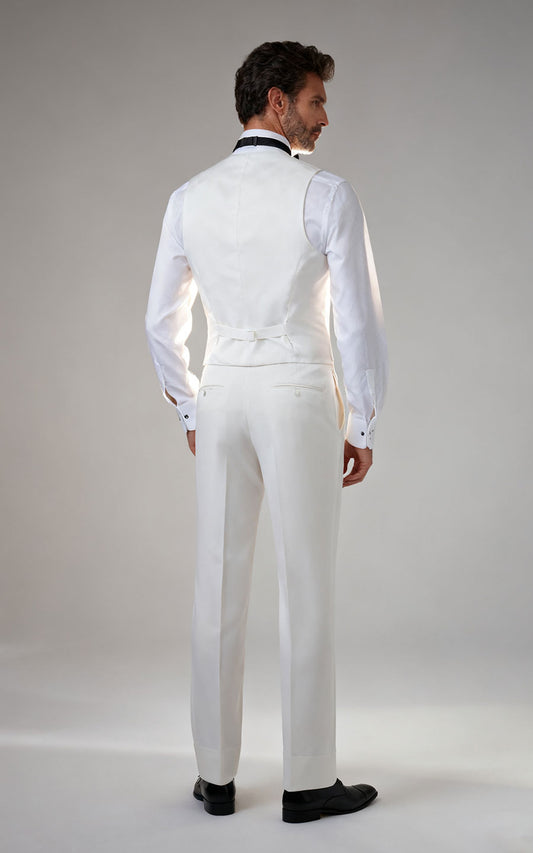 Custom Vest Milky White Elastic Vest - Online Design