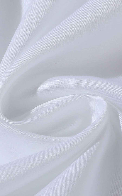 Men's White Bamboo Embroidered Chinese Shirt - Custom Fit